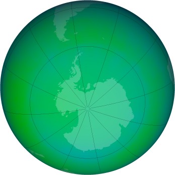 July 2009 monthly mean Antarctic ozone